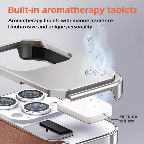 Armor King Aluminum + Leather Heat Dissipation Aromatherapy Protective Cover Case